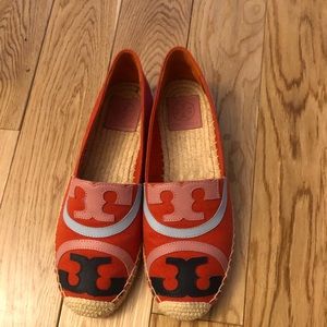 Tory Burch Poppy Espadrille Flat.  Original packaging included.
